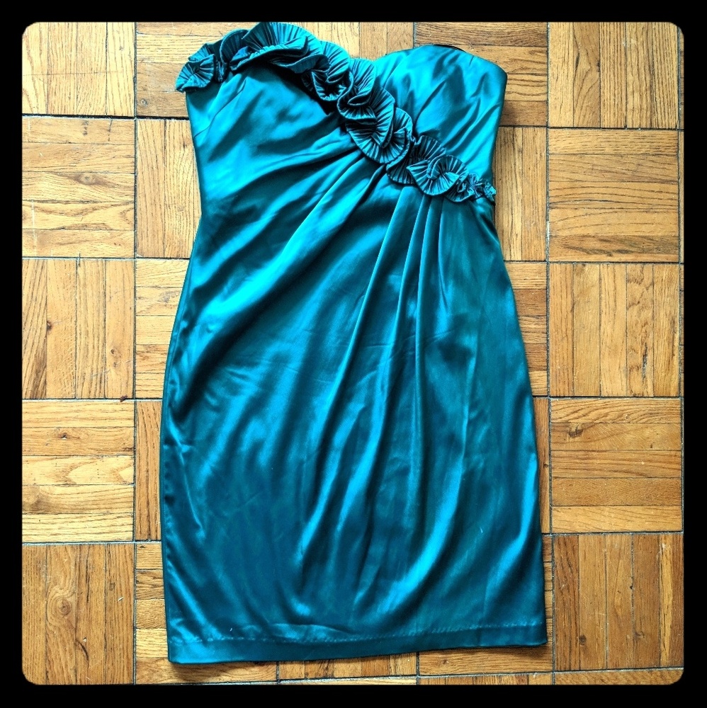 Maggy London sleek, sexy satin cocktail dress - 14